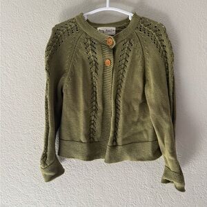 Lacey Lane Olive Knit Baby Cardigan – Size 0
